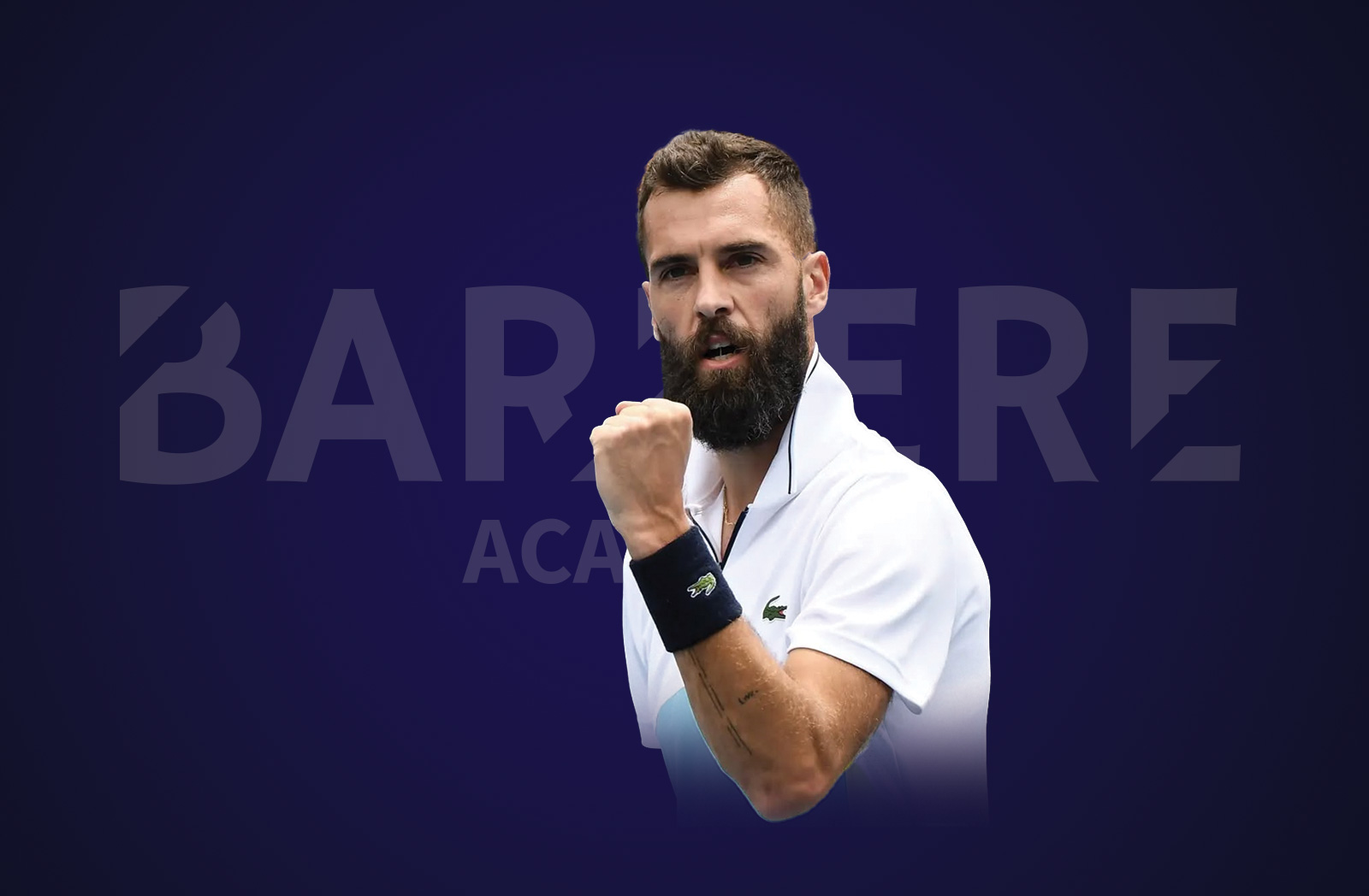 Benoit Paire, joueur professionnel de tennis, formé à l'academie